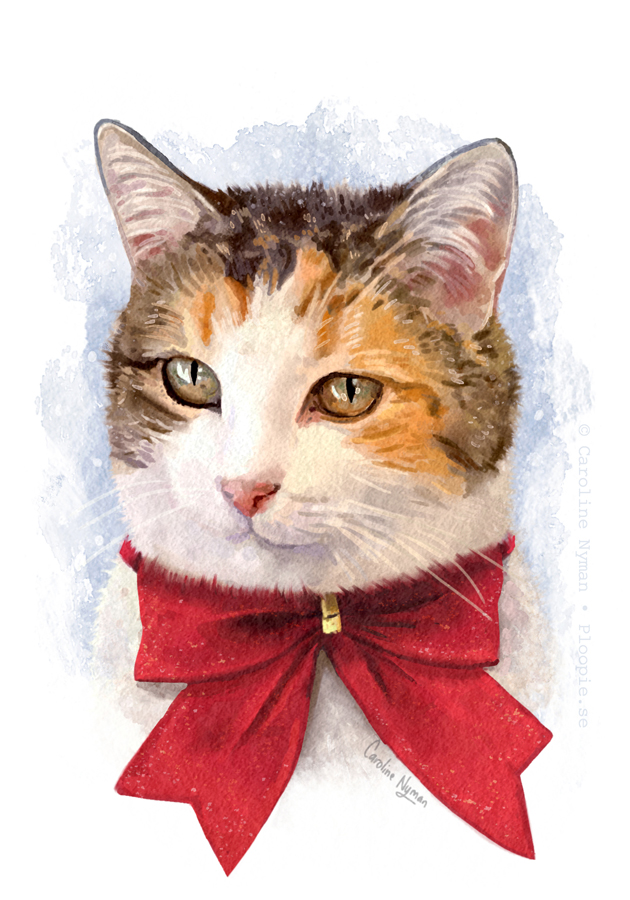 ploopie85's tweet photo. A Christmas card of a client's cat, made in Rebelle 5 Pro

#ploopie #drawing #christmas #cat #christmascard #rebelle5 #escapemotions https://t.co/78XWa0nSAr