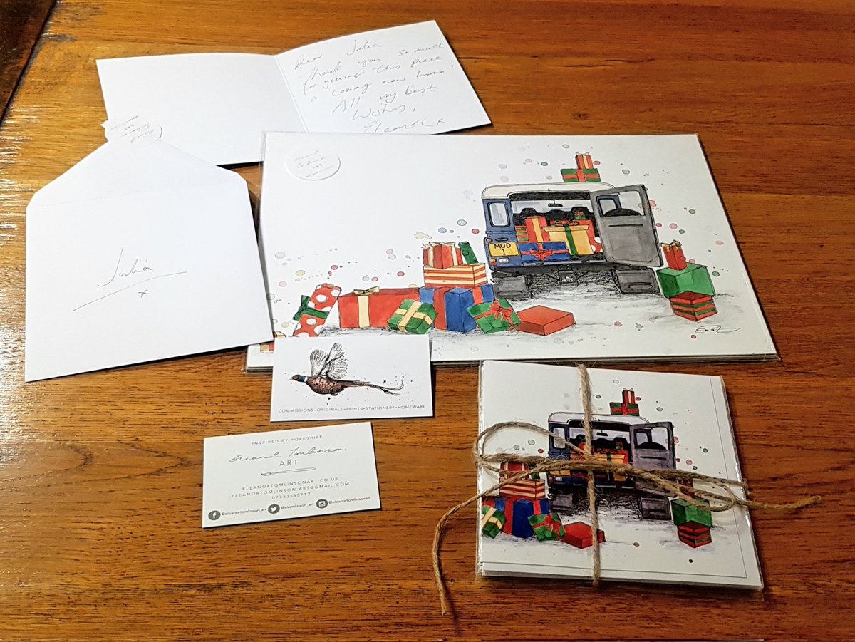 To remember this year, I've decided to purchase an original painting from #EleanorTomlinson. Eleanor doesn't sell any images related to HM out of respect, but I've found one that still says Queen Elizabeth and Prince Philip to me. The one with the land rover. What a treasure!