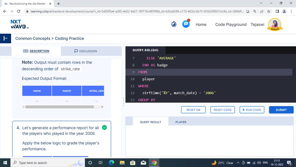 DevallaTejaswi's tweet photo. #Nxtwave #nxtwave #ccbp #ccbpian #backenddeveloper #sql #sqllite 😄 https://t.co/Y6sqg4jGsO
