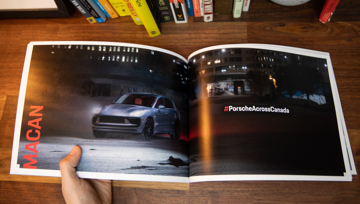 A pleasant surprise from Porsche Centre Winnipeg 📖🔥 We took these photos earlier this year as part of a winter campaign. Little did we know they'd be used by the dealership for coffee table books!

Be sure to pick one up when dropping by #Porsche Wpg! #photography #winnipeg