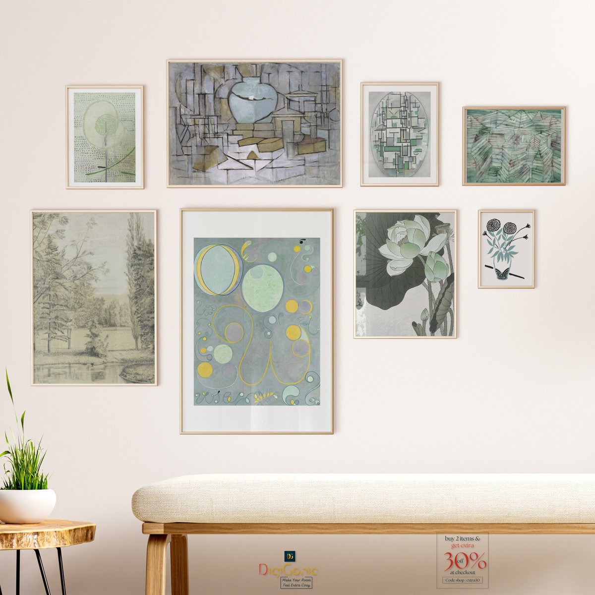 Green Wall Art, Eclectic Print Set, Abstract Art Prints, Emerald Sage Green Decor, Muted Neutral Gallery Wall, Trendy Room Decor Aesthetic. #aestheticroomdecor, #emeraldgreendecor, #ExhibitionPoster, #GreenGalleryWall, #sagegreendecor, #trendywallart, #WallArtPrints