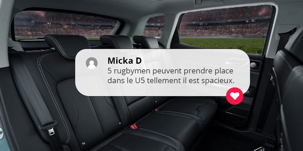AiwaysFrance's tweet photo. @sfparisrugby, vous êtes d’accord avec Micka ? 🤔
Vous l’aurez compris, notre SUV U5 a été pensé pour que la personne au milieu ne soit pas prise en sandwich ! Prêt à tester ? 🥪
#aiways #ElectricNative #avis https://t.co/d7QMuNZM4Z