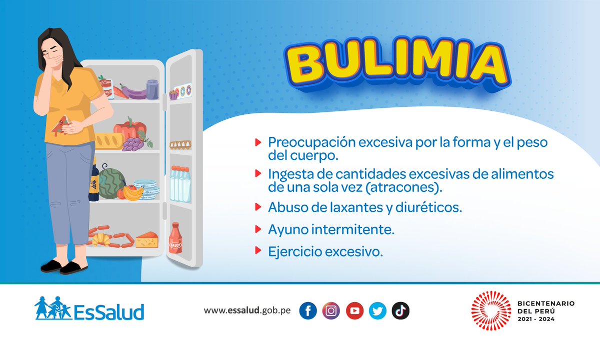 EsSalud Perú on Twitter: "📌 La anorexia y la bulimia son trastornos de
