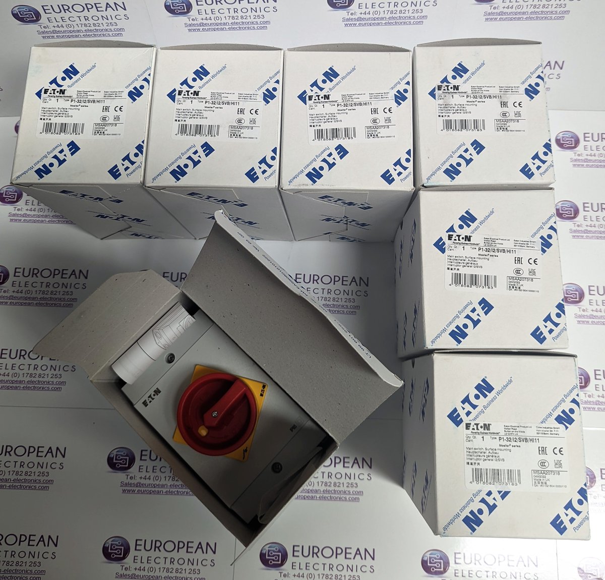 EuropeanElectro's tweet photo. P1-32/I2/SVB/HI11 (207318)
Eaton Moeller® series P1 Main switch
High-performance, robust and compact.
Enquire about the range today:
sales@european-electronics.com https://t.co/pRC3FqdNyP
