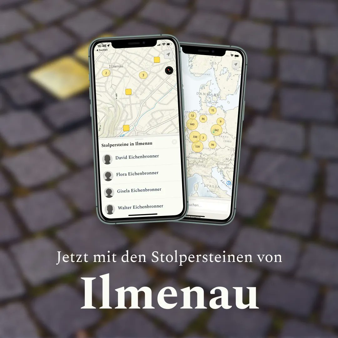 Ab sofort mit den Stolpersteinen von Ilmenau! stolpersteine-guide.de/map/staedte/29…  #stolpersteine #ilmenau