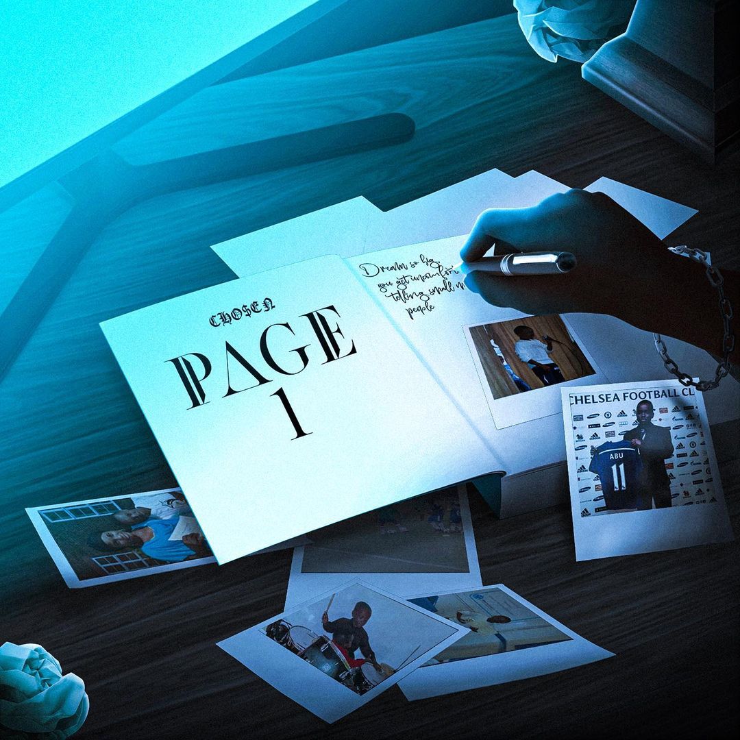 EmiratesFACup's tweet photo. Chelsea's Derrick Abu has just dropped his first album 👀

The 19-year-old baller's stage name is 'CHO$eN', and his album 'Page 1' is available now! 🎧 https://t.co/OcSkPCE3Hb