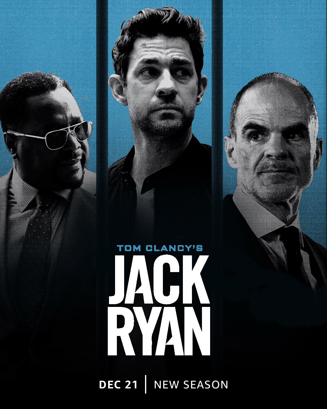 Nieuwe Jack Ryan S3 poster met de hoofdcast op Amazon Prime Video