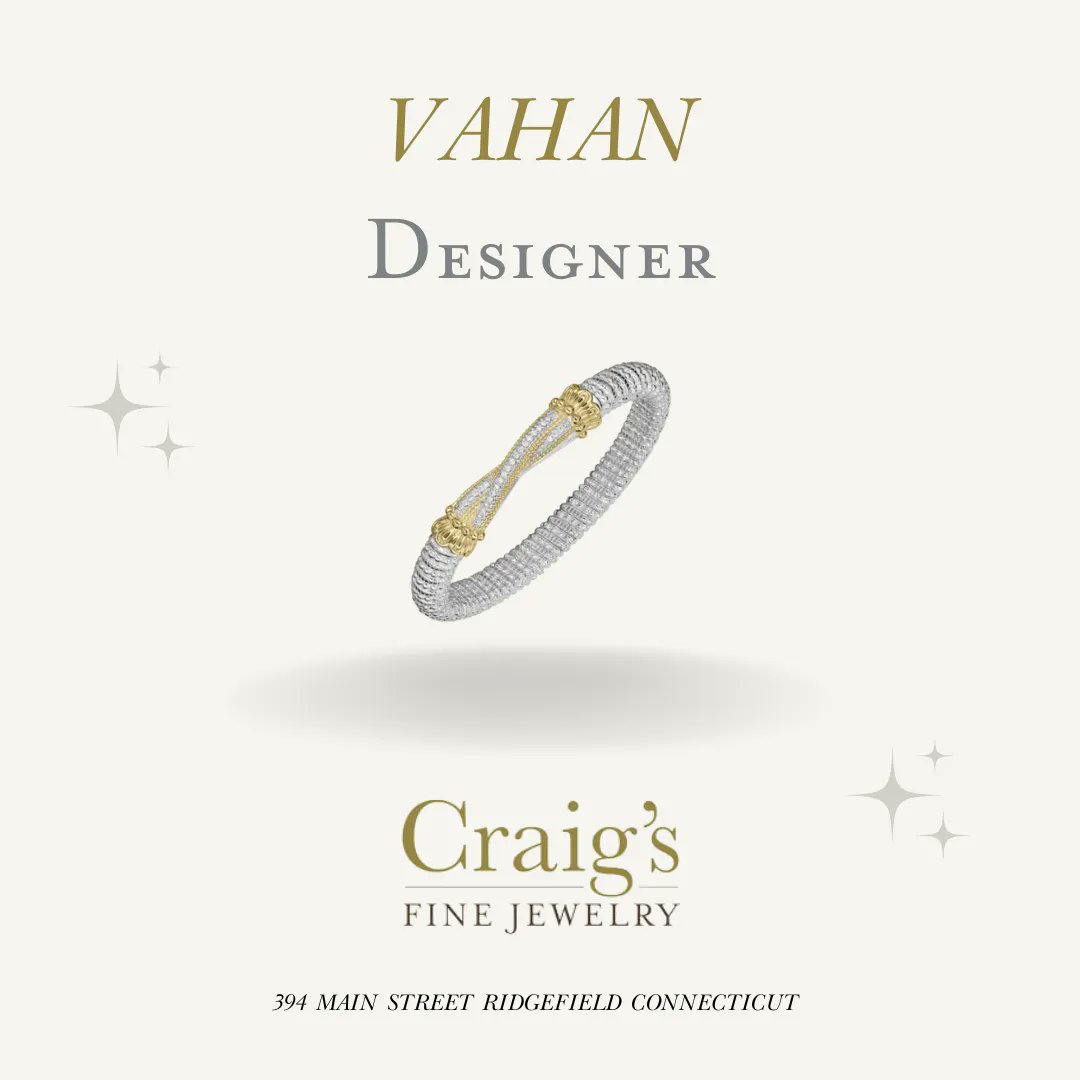 Today we're highlighting a 14k Gold &amp; Sterling Silver bracelet by VAHAN. ✨
Head over to our website to see more bracelets! #linkinbio #craigsfinejewelry #jewelry #ringband