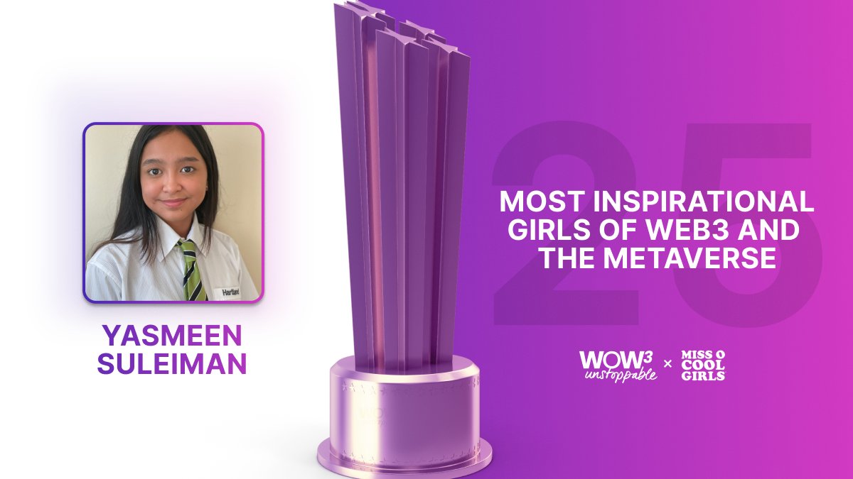 joinmoxies's tweet photo. Top 25 Girls in Web3 & the Metaverse highlight of the day: @TheArtofYasmeen ๐ Yasmeen is a young VR & NFT Artist & the creator of #NFTeacups & @ELVEN_NFT !!
For the full list: https://t.co/s03MGtZlmD https://t.co/eVsPCaD5rY
