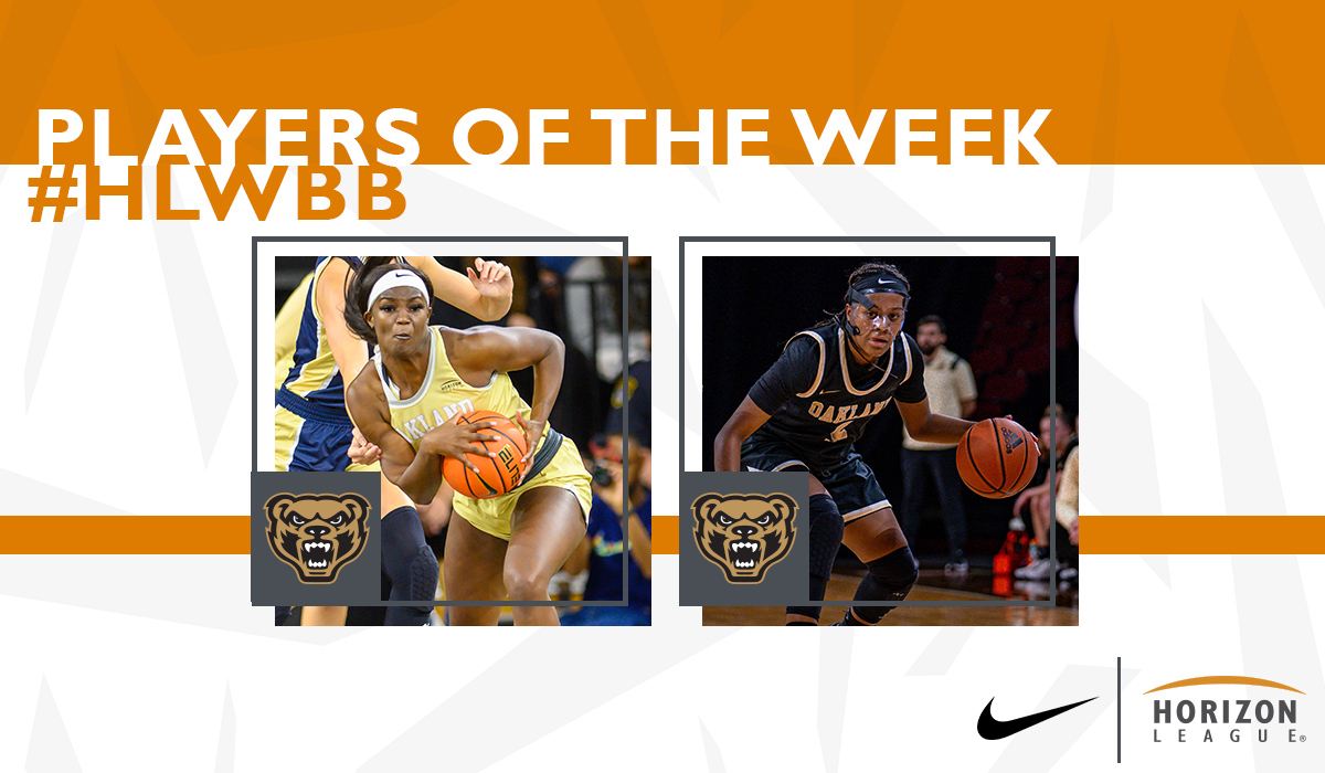 Alexis Johnson earned <a href="/Nike/">Nike</a> #HLWBB Player of the Week while teammate Brooke Daniels (<a href="/brooke_daniels2/">bk</a>) picked up <a href="/Nike/">Nike</a> #HLWBB Freshman of the Week honors for the second time this season after <a href="/OaklandWBBall/">Oakland Women's Basketball</a> earned a road win on Saturday.

 🏀: bit.ly/3v1r46Z