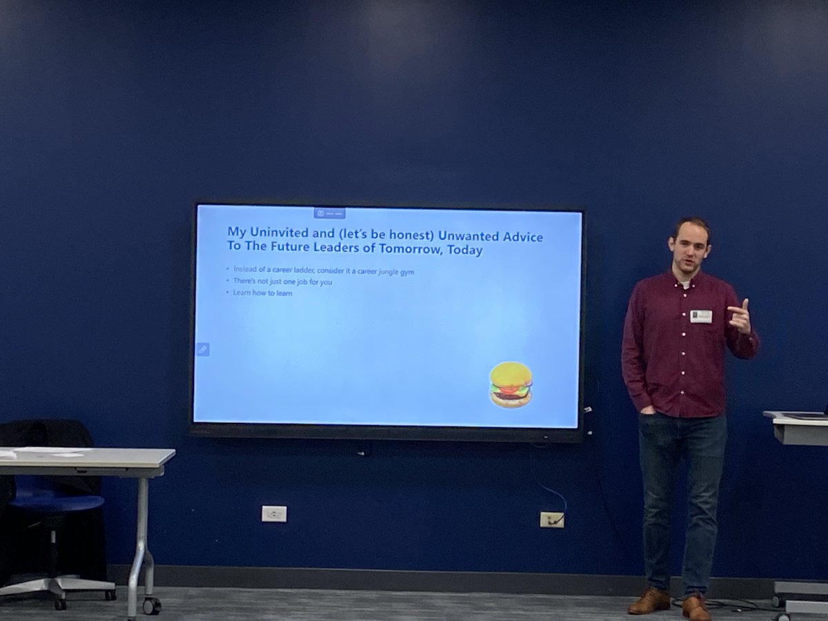 AP Stats was proud to welcome '07 <a href="/YorkD205/">York High School</a> grad and <a href="/LibertyMutual/">Liberty Mutual</a> Assistant Director in Talent Analytics Matt Swain as a guest speaker today!

He spoke about his career change, the importance of curiosity &amp; learning, developing new skills, and taking an interest in people.