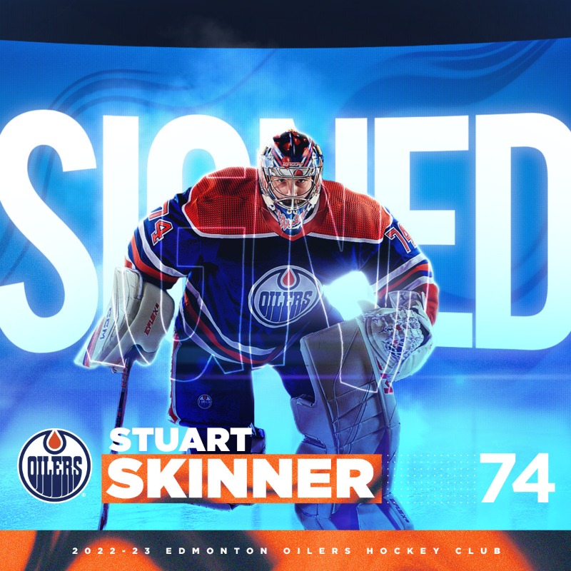 EdmontonOilers's tweet photo. 🗣 SKINNER!

The #Oilers have signed Edmonton-born goaltender Stuart Skinner to a three-year contract extension with an average annual value (AAV) of $2.6 million.

#LetsGoOilers