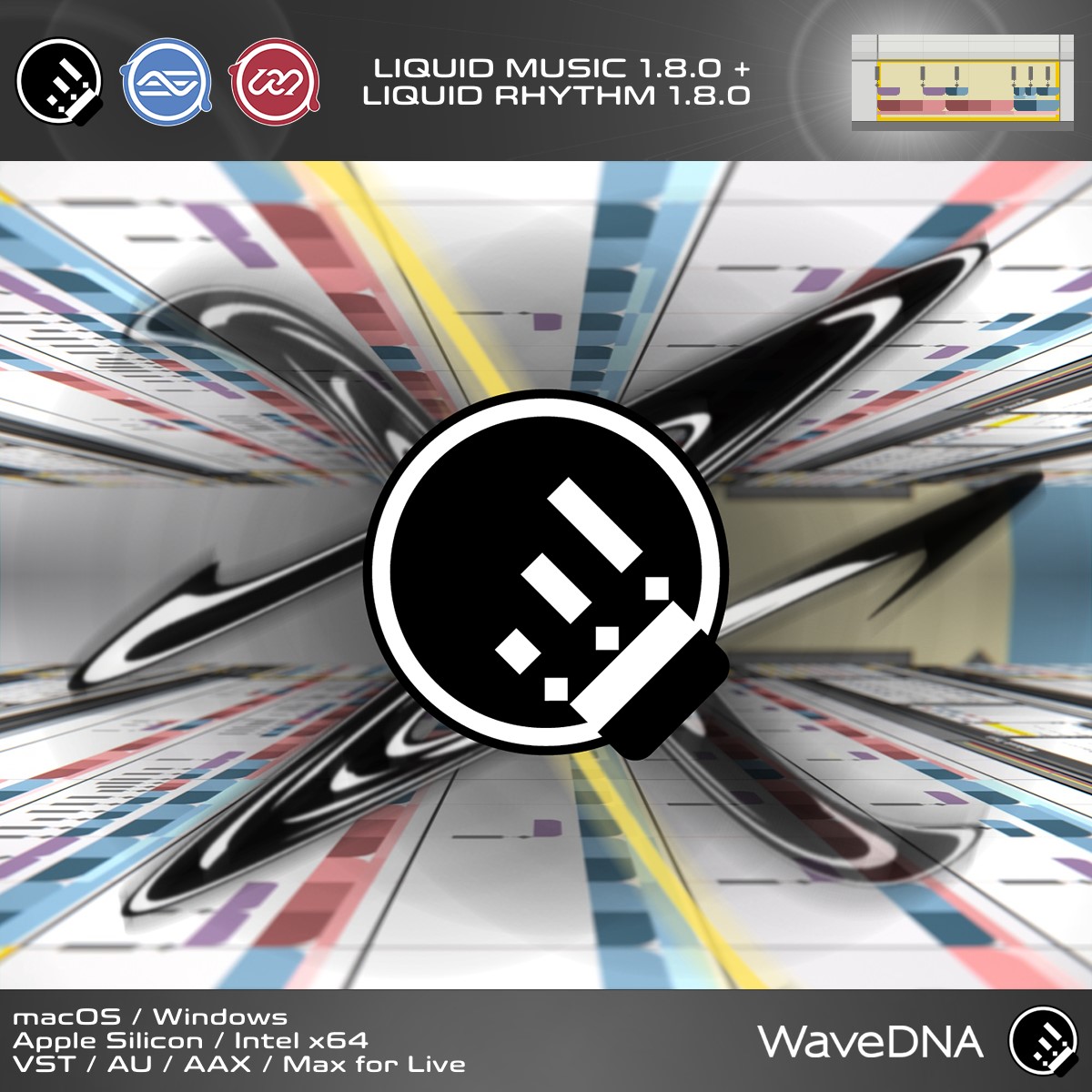 WaveDNA's tweet photo. WaveDNA is delighted to announce the release of Liquid Music 1.8.0, the most stable and widely compatible version of our much-loved music creation software.

Click here to download a free 30-day trial: https://t.co/KrLogcwlNw https://t.co/y34ImL31LF