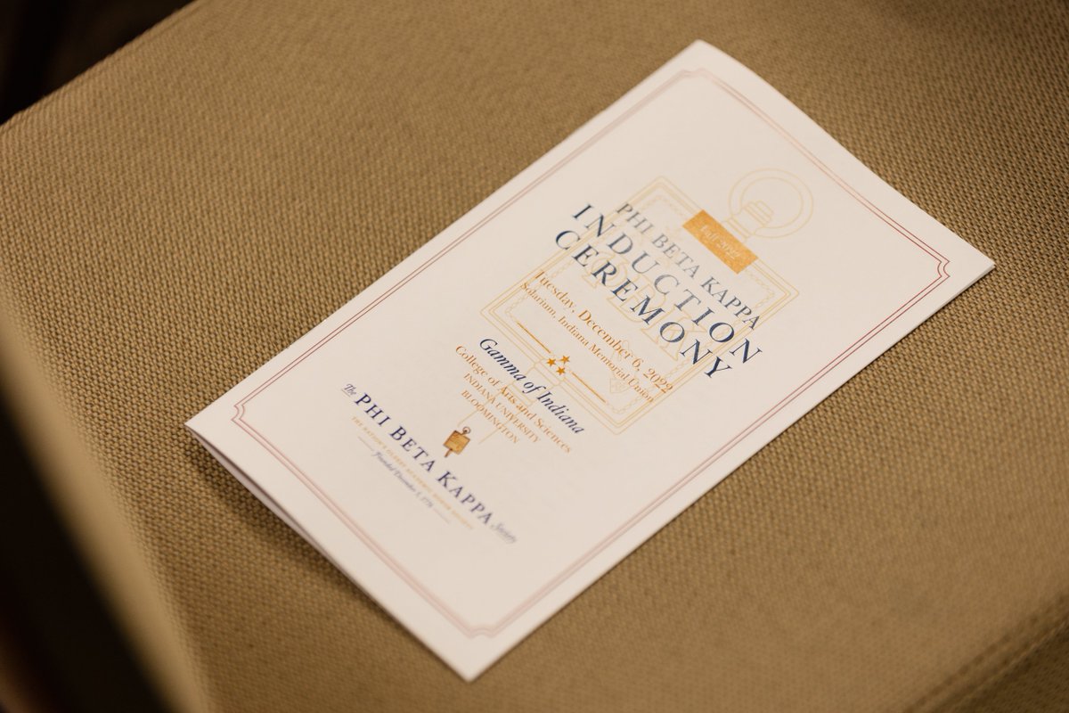 PhiBetaKappa's tweet photo. Congratulations to all new Phi Beta Kappa members inducted recently at @IUBloomington @IUCollege! Have you recently been inducted into the Society? Post your induction photos and tag us using #PBKSelfKey so we can celebrate your accomplishments in the liberal arts and sciences. https://t.co/75AbwRHHyN