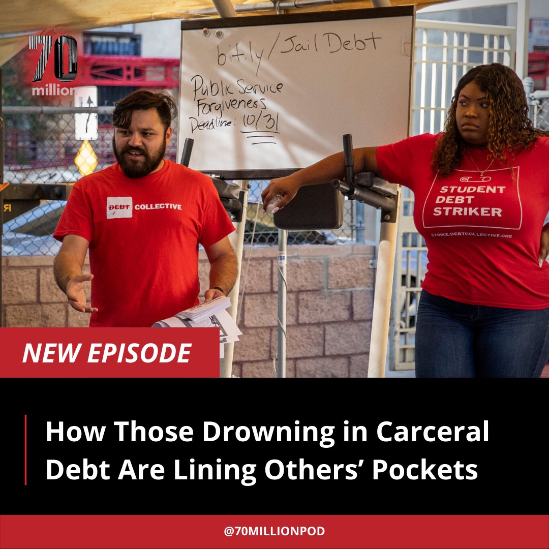 NEW EPISODE 📢 How Those Drowning in Carceral Debt Are Lining Others’ Pockets, reported by Sonia Paul.

Listen here and across all podcast players: Pod.Link/70Million