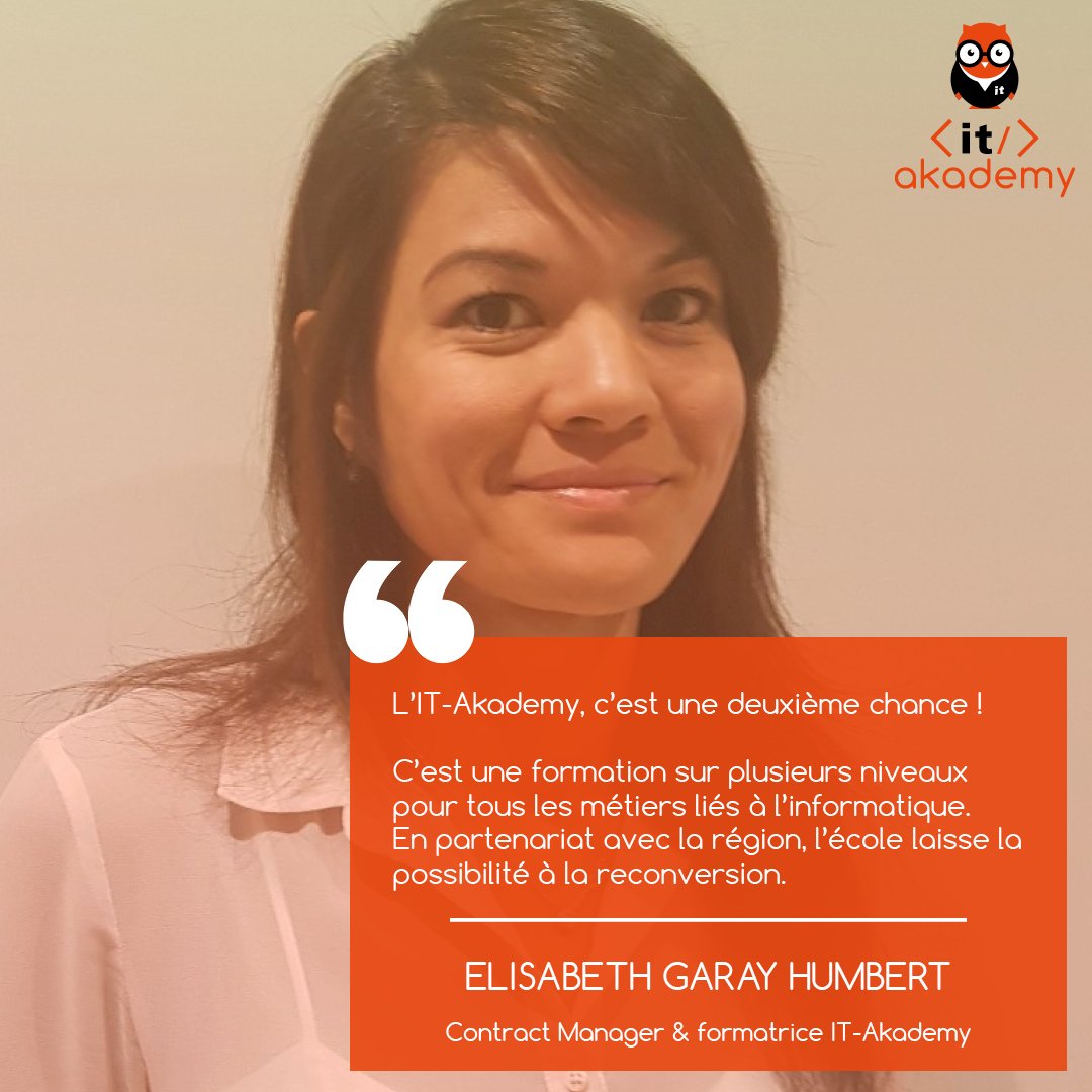 Nos formateurs parlent de l'IT-Akademy ! 👩‍🏫

Aujourd'hui, zoom sur Elisabeth !
Formatrice depuis 2016 à l'IT-Akademy, elle accompagne les apprenants et les initie au droit des contrats, contrats informatiques - RGPD et droit du travail.

#formation #ecolelyon #numerique #dev