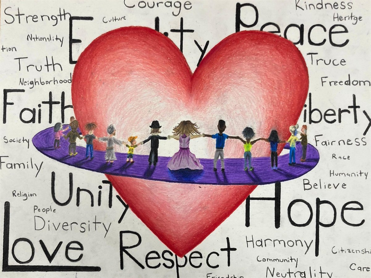 Congrats to Matthew, in Art class at North High, his art was selected as the first-place winner in the Fair Housing Resource Center's poster contest. The art was judged on creativity and their ability to communicate a positive message about "Unity and Diversity". #WEBelong