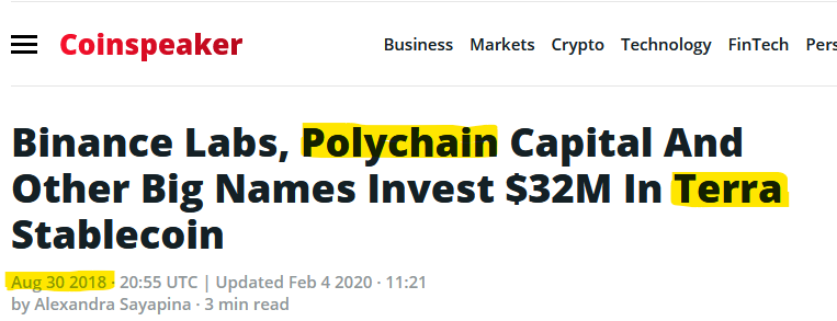 1776_ben's tweet photo. @Leishman claims he had zero knowledge of Luna until it blew up.

He worked at Polychain WHILE Polychain made the seed investment in Terra/Luna.

Investors including Polychain received 40% of all the Luna tokens to be issued. 🤣

This is all publicly available info. https://t.co/d95j92dO3x