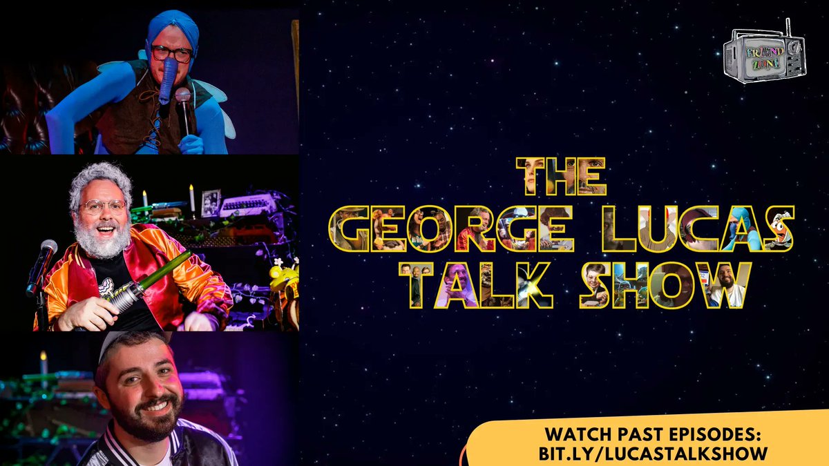 TONIGHT | 9:30 PM 
THE GEORGE LUCAS TALK SHOW HOLIDAY SPECIAL 
“Retired Filmmaker George Lucas” (Connor Ratliff), Watto (Griffin Newman), and Patrick (Cotnoir, as himself) bring their cult classic stage show and hit livestream to Caveat! 
Livestream➪➪  buff.ly/3Pmchgy