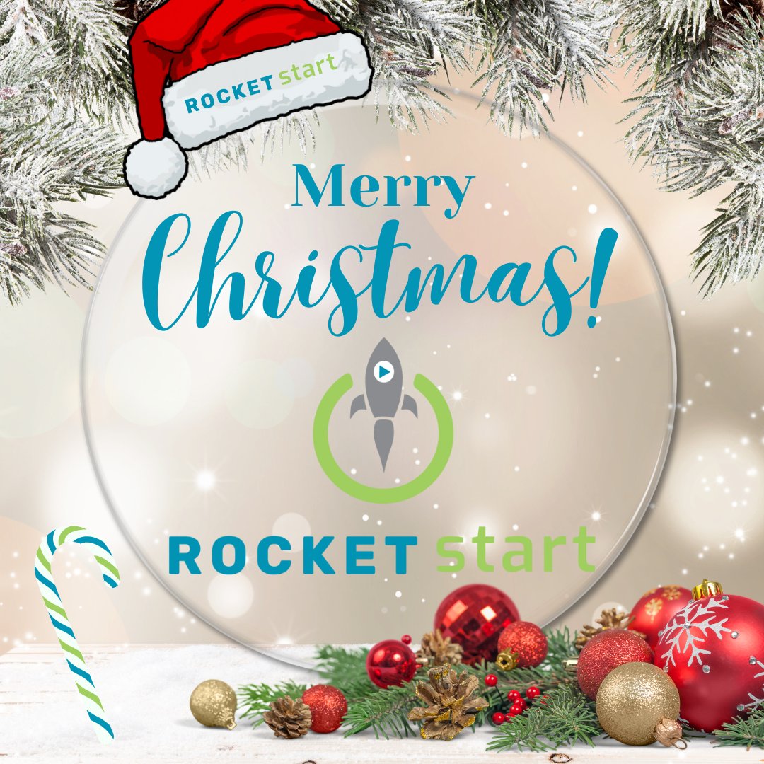 Merry Christmas &amp; Happy Holidays from Rocket Start! We'd like to thank you for your support this past year as we wish everyone a safe, very Merry Christmas and Happy New Year! 

#RocketStart #Christmas #Christmas2022 #Gamification #motivation