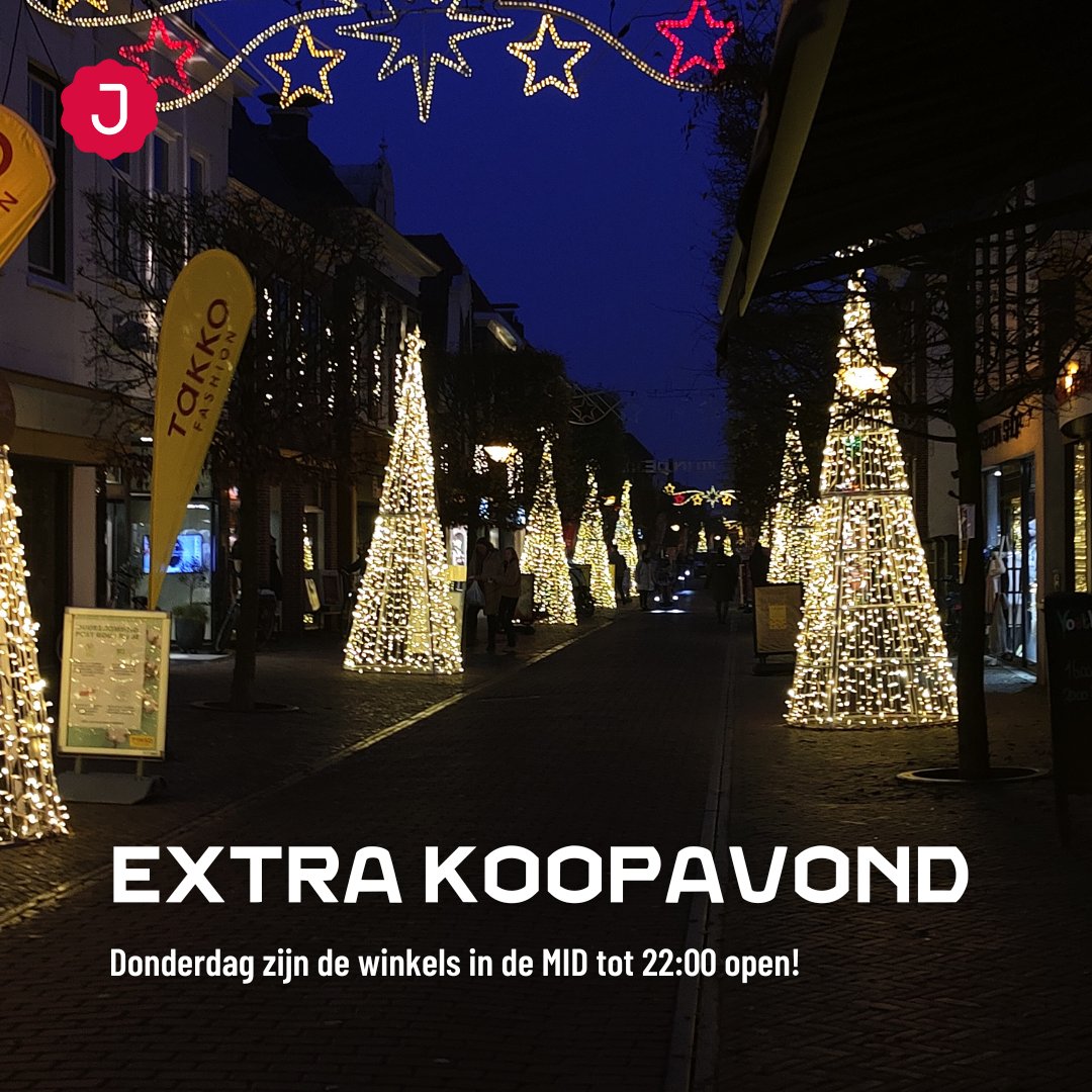 Komende Donderdag is er een extra koopavond! Maak gebruik van dit moment om nog even de laatste artikelen en kleding te scoren voor de kerst!

#koopavond 
#demid #mid #winkelsjoure #joure #jourekoffie #koffie #fries #fryskemarren #friesland #leukstewinkels #leukstewinkel