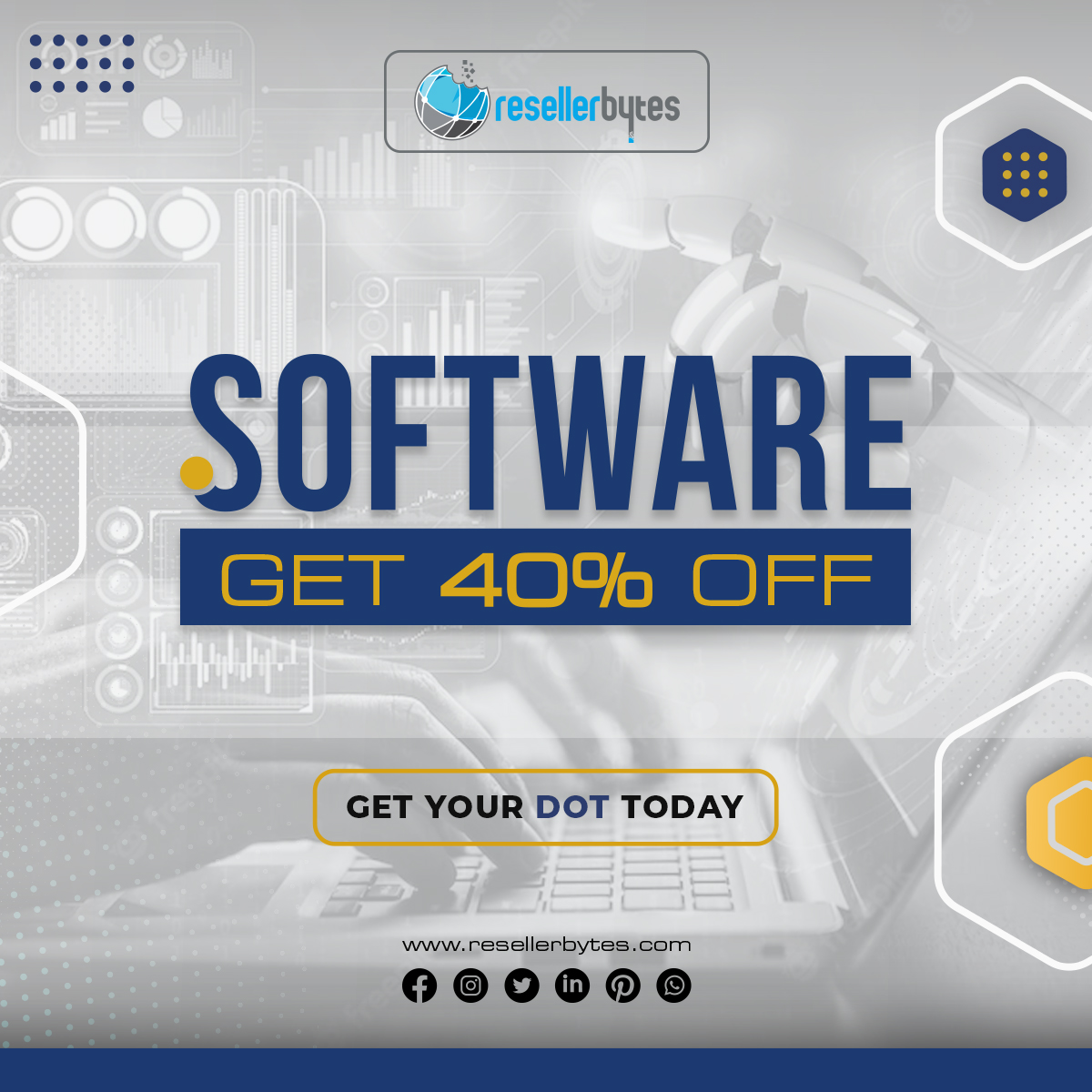 ResellerBytes's tweet photo. Get your .𝐬𝐨𝐟𝐭𝐰𝐚𝐫𝐞 domain name at 40% off

Get your Domain Now https://t.co/4gmr0tuI5A

#Domains #domainsale #HostWithResellerBytes #GrowWithDiligentCreators https://t.co/ekXlam9zW1