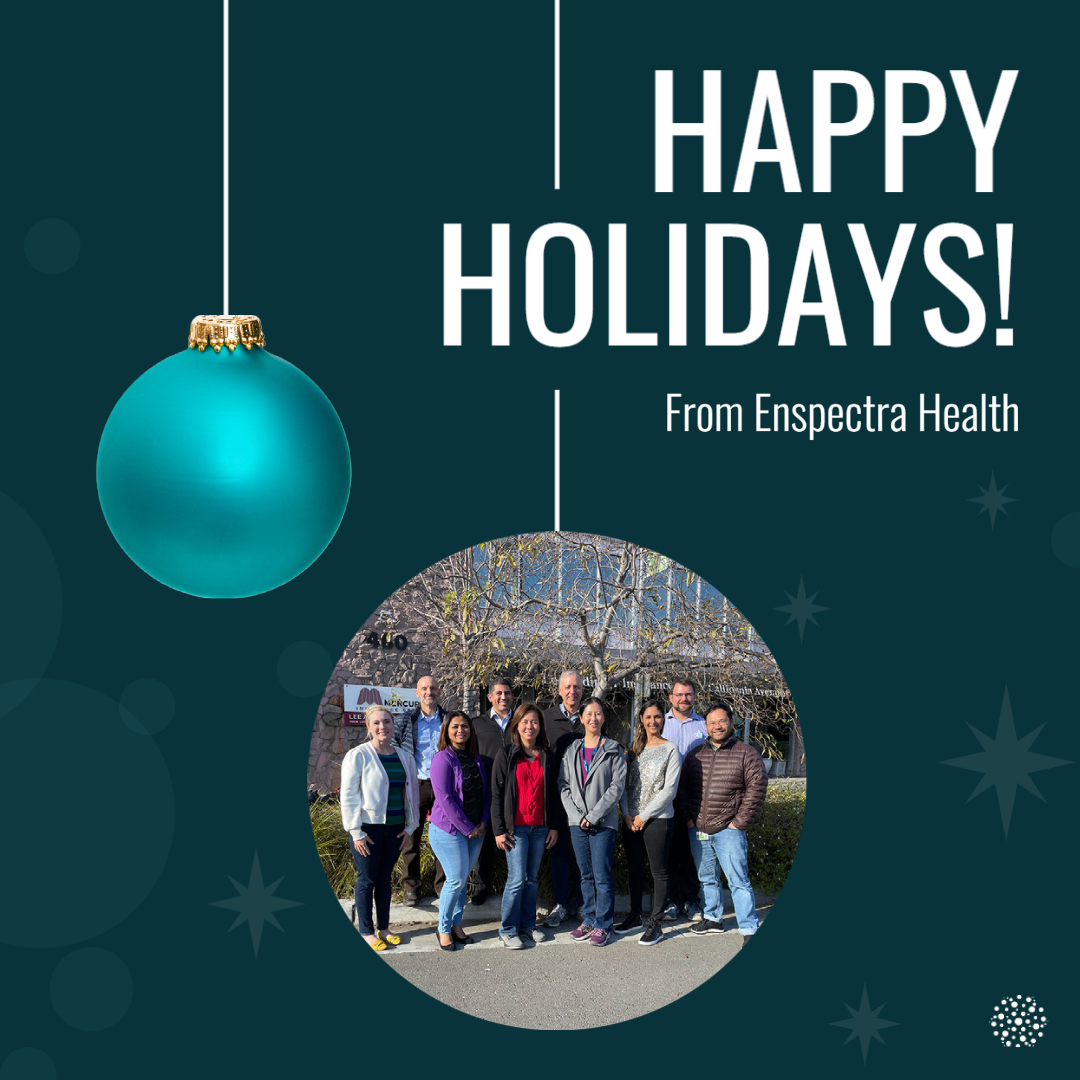 enspectra's tweet photo. Happy Holidays from Enspectra Health!
We want to thank our entire Enspectra team for all their hard work and dedication to help drive towards our mission of pioneering virtual biopsies.
#enspectra #enspectrahealth #happyholidays https://t.co/ZXbVcdJWra