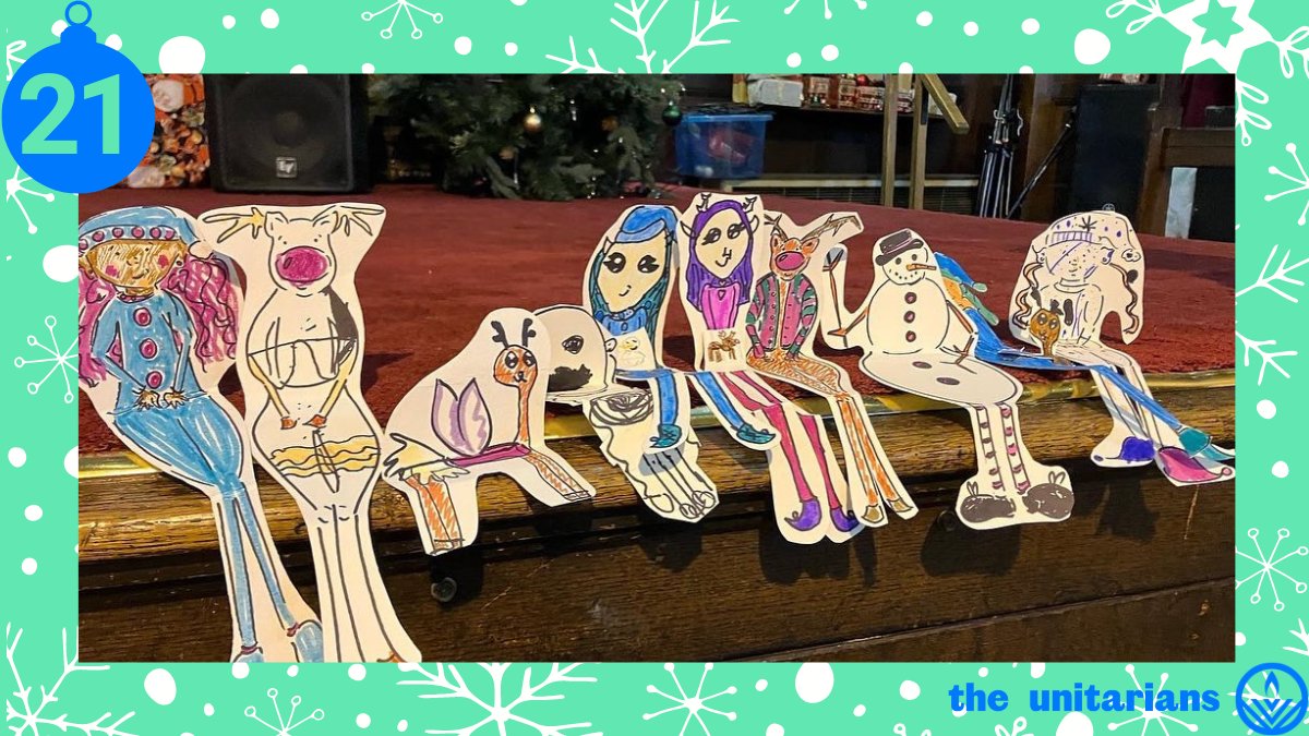 UKUnitarians's tweet photo. On the 21st day of our #RadicalAdventCalendar 2022, we present to you… the #RainbowRebels! ❤️🤶🎄🌈🎁

Photo: Winter book shelf buddies made by the Rainbow Rebels @UlletRoadChurch #Liverpool

Find out more: https://t.co/y8nLFBAbWb

#RadicalCommunity #TheUnitarians https://t.co/Eysh1hx2fi