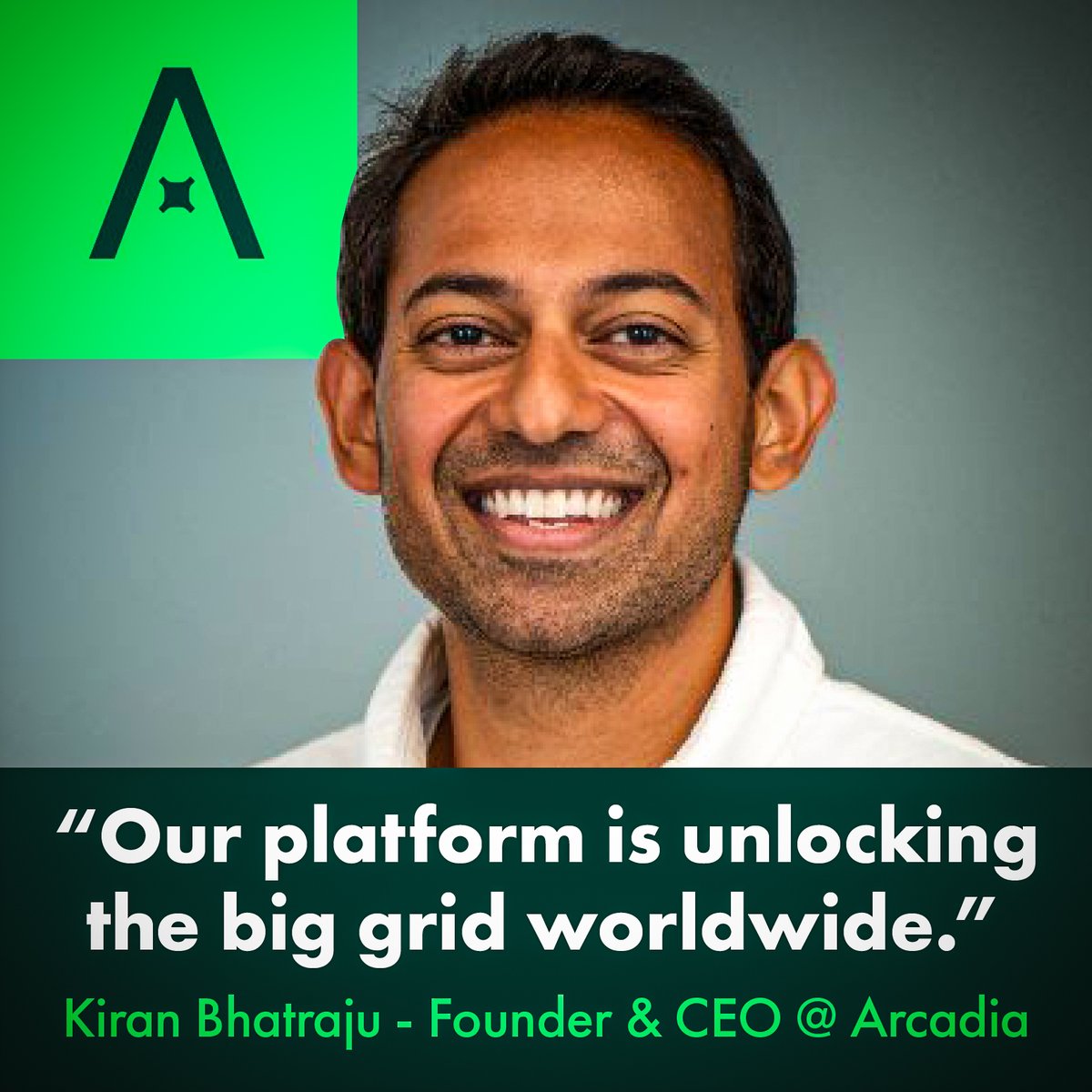 MaSa_Impact's tweet photo. โก@ARCADIA RAISES $125M TO ACCELERATE DIGITAL DECARBONIZATION. "Our platform is unlocking the #biggrid worldwide, providing simple APIs & software solutions for 100s of the leading companies across #electrification," says @KiranRaju, founder+CEO.
https://t.co/LDsVpICubp https://t.co/mLNPYowJTz