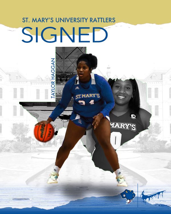 StMUwbb's tweet photo. We would like to welcome 5’11 Forward from Parker, TX @TaylorHaggan21 to the Rattler Family!! Can’t wait to see you in the Blue and Gold 💙💛🐍🏀 #stmuwbb #fangsout https://t.co/HlVzaymVFm