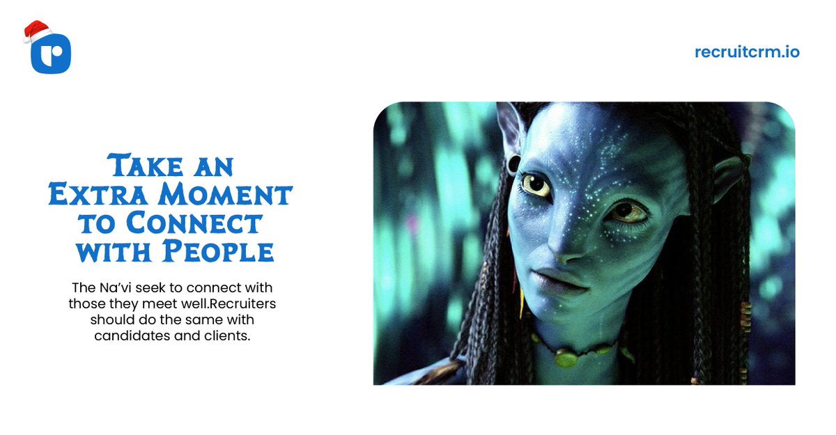 CrmRecruit's tweet photo. #Avatar2 is finally out in cinemas so we decided to note some quick #RecruitmentLessons you can take away from the Na'vi people in this much awaited film. ๐ฝ
#recruitcrm #recruitment #AvatarTheWayofWater #recruiting #ats #rectech #staffing https://t.co/UHeNIEzbji