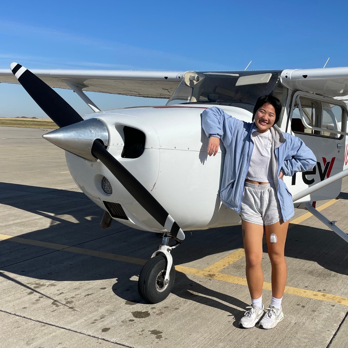 weareNGPA's tweet photo. University of Nebraska Omaha NGPA student member Chiharu Shuai just solo'd! 

Chiharu is from Omaha, NE, and did her first solo at Council Bluffs, IA.

#NGPAEverywhere #Diversity #LoveIsLove #Equality #NGPA #Aviator #GayPilot #Pilot #GayAviator https://t.co/dPjpEebtZC