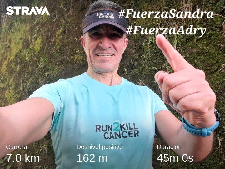 jaimevillan_'s tweet photo. Siempre mantuve unido a @run2killcancer en apoyo a  niños con #cáncer más ahora que la enfermedad toco mi familia. Mis entrenos  dedicados a mi hermana Sandra quien saldrá vencedora como muchos otros
#FuerzaSandra 
#FuerzaAdry  
#AquiYaSeCorrio 
#Run2killcancer 
#YoEleguiCorrer https://t.co/dgPuLfuOW1