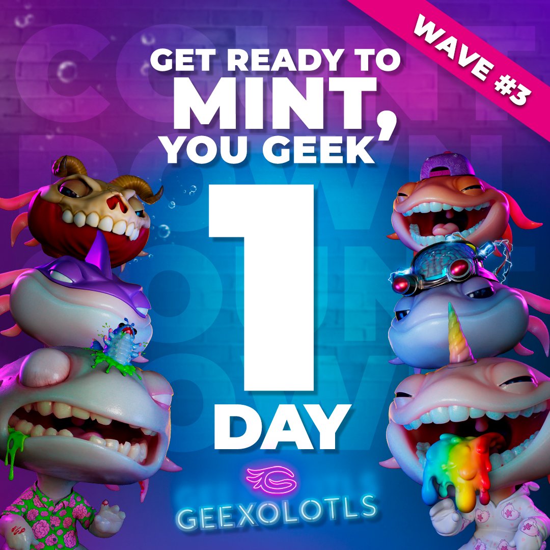 geexolotls's tweet photo. GET READY TO MINT!

Tomorrow 4PM UTC our FINAL Mint will start.

1.2 SOL Mint Price
Less 2% Listed
2.2 SOL FP
Total supply 3333 (1850 available tomorrow)

This never looked better. GAME ON!!

#Geexos https://t.co/N2Bz06JU6T