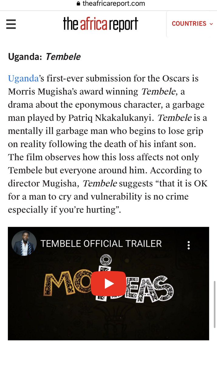 Moideasltd's tweet photo. #TEMBELE #Tembeletotheoscars #Tembeletotheworld https://t.co/EDHtOsFYFw