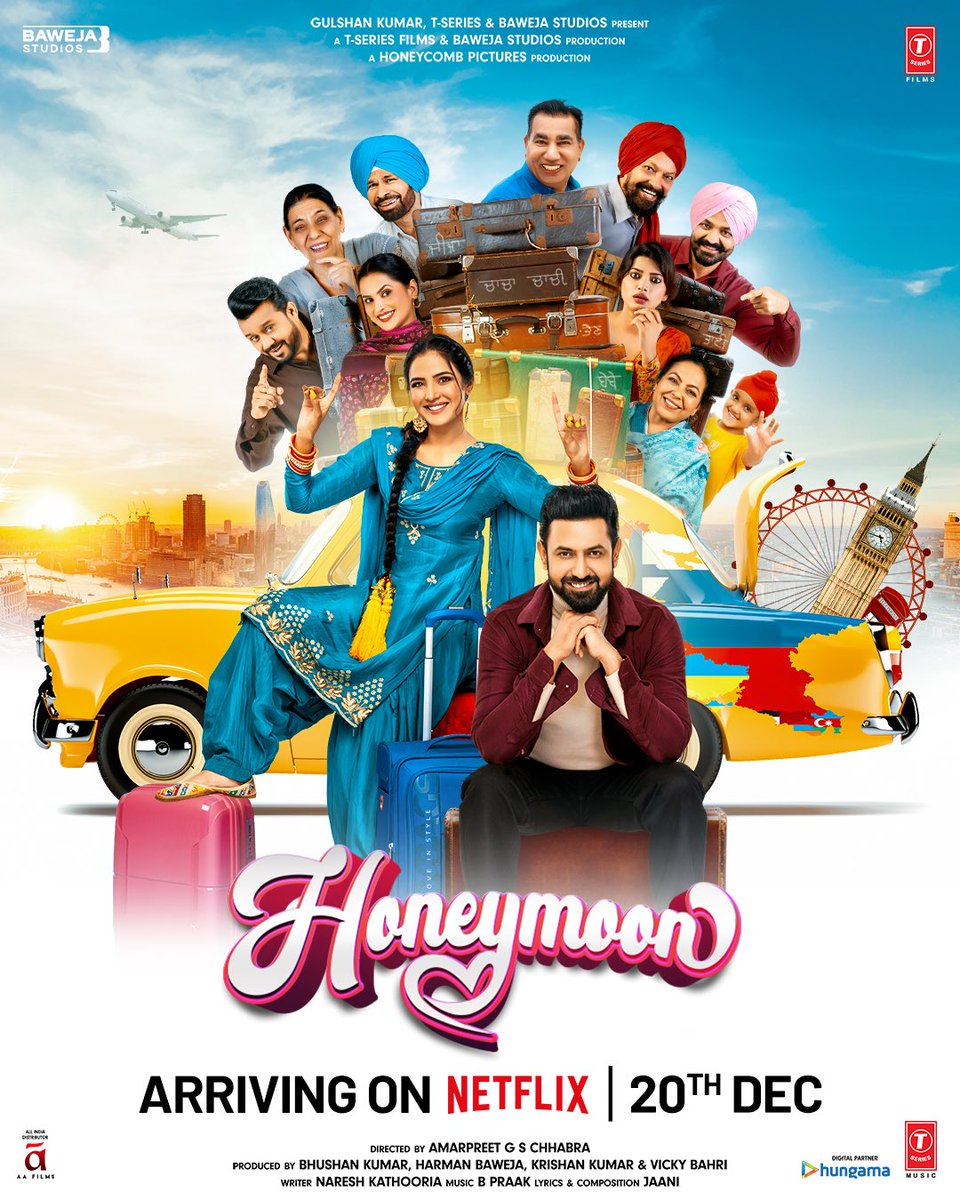 Vicky Bahri (@vickybahri) on Twitter photo #Honeymoon arriving tomorrow on Netflix
<a href="/GippyGrewal/">Gippy Grewal</a> <a href="/amarpreet1/">Amarpreet Chhabra</a> #RitchieBurton #MukeshThakur #AttarSinghSaini #OmkarJoshi #BhushanKumar #KrishanKumar #HarmanBaweja <a href="/VickyBahri/">Vicky Bahri</a> <a href="/TSeries/">T-Series</a> <a href="/bawejastudios/">Baweja Studios</a> <a href="/aafilms/">Adam Young</a>.official <a href="/NareshKathooria/">Naresh Kathooria</a> <a href="/BPraak/">B Praak</a> <a href="/yourjaani/">Jaani</a> #ShivChanana #Honeymoon arriving tomorrow on Netflix
<a href="/GippyGrewal/">Gippy Grewal</a> <a href="/amarpreet1/">Amarpreet Chhabra</a> #RitchieBurton #MukeshThakur #AttarSinghSaini #OmkarJoshi #BhushanKumar #KrishanKumar #HarmanBaweja <a href="/VickyBahri/">Vicky Bahri</a> <a href="/TSeries/">T-Series</a> <a href="/bawejastudios/">Baweja Studios</a> <a href="/aafilms/">Adam Young</a>.official <a href="/NareshKathooria/">Naresh Kathooria</a> <a href="/BPraak/">B Praak</a> <a href="/yourjaani/">Jaani</a> #ShivChanana