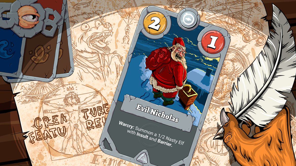 🔎👀GOB Creature Feature👀🔍

Evil Nicholas: a rebel without a Claus! 🎅👿

One of our GOB Genesis #NFT card collection, this #BadSanta's ready to make it rain and wish you a Merry Pissmas! Wonder what's in his sack?  🧵⤵️