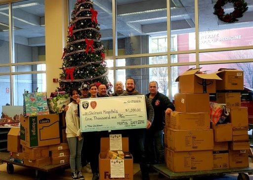 Thank you to everyone who donated to the toy drive for <a href="/shrinersphilly/">Shriners Children’s Philadelphia</a>! Your Cherry Hill <a href="/NJSPBA/">New Jersey State PBA</a> L176 Police Officers &amp; <a href="/CherryHillFire/">Cherry Hill Fire/EMS</a> <a href="/IAFFofficial/">International Association of Fire Fighters</a> L2663/3198 Professional FFs delivered box loads of toys and games and donated $1000 this weekend to support the children!