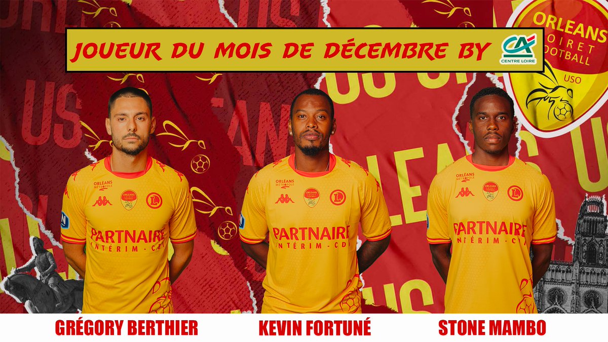 🚨🔝 𝐄𝐥𝐢𝐬𝐞𝐳 𝐯𝐨𝐭𝐫𝐞 𝐎𝐫𝐥𝐞́𝐚𝐧𝐚𝐢𝐬 𝐝𝐞 𝐃𝐞́𝐜𝐞𝐦𝐛𝐫𝐞 𝐛𝐲 <a href="/CA_Centre_Loire/">Crédit Agricole Centre Loire</a> ! 🟡🔴

👊 Les nommés sont 👇
▪️ Grégory BERTHIER
▪️ Kevin FORTUNÉ
▪️ Stone MAMBO

A vos votes ➡️ forms.gle/TN95opHXa37D8x…