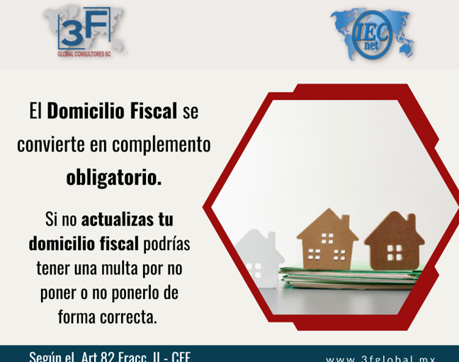 3fglobalC's tweet photo. El próximo 2023 entrará en vigor la versión 4.0 del Comprobante Fiscal Digital por Internet (CFDI) uno de sus cambios es el registro obligatorio del domicilio fiscal. Recuerda acudir a tu oficina del SAT más cercana para actualizarlo.
#domiciliofiscal #sat #actualiza https://t.co/xo8VlpFyr5