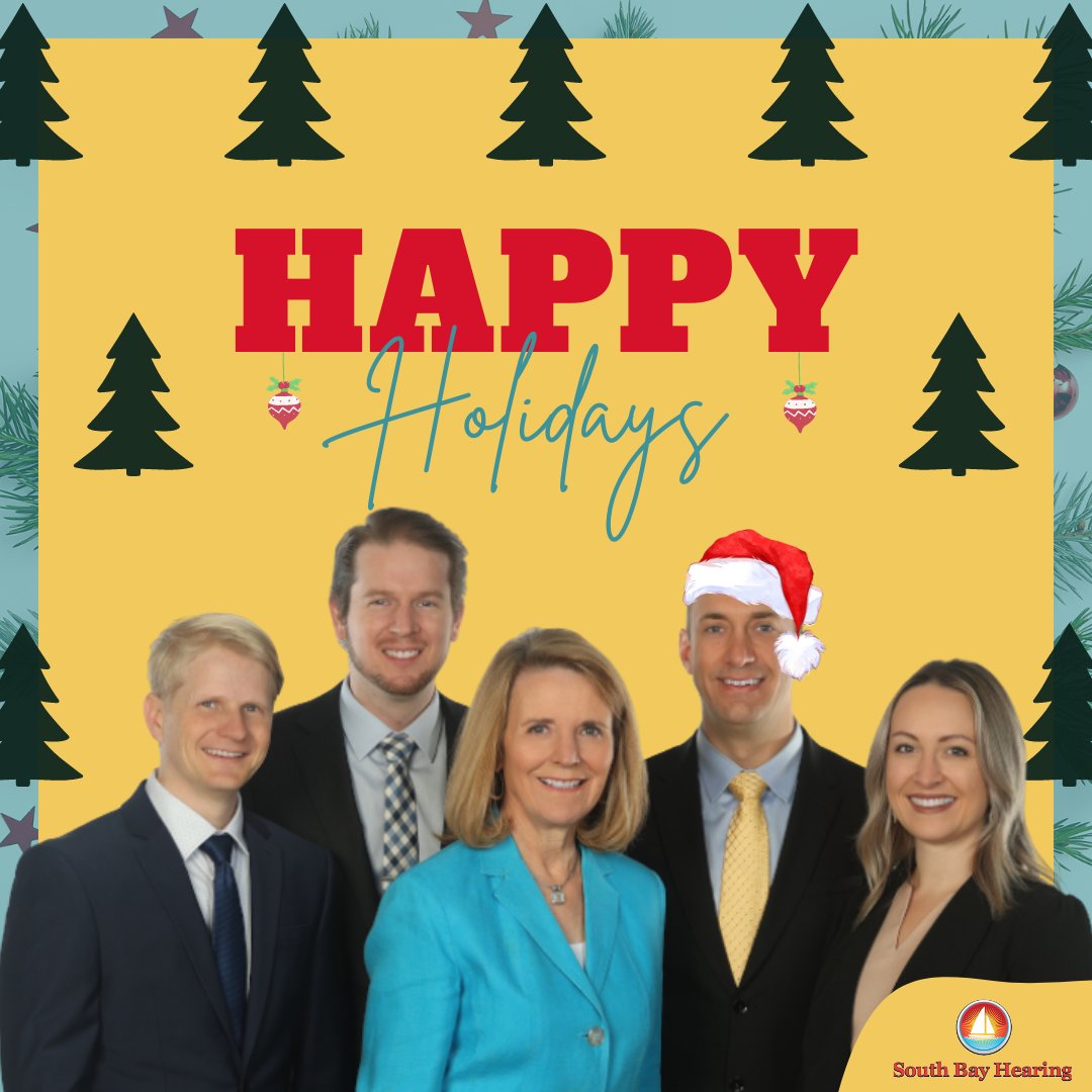 Happy Holidays from all of us here at South Bay Hearing! We wish you and your families a fun, safe, and fantastic holiday season full of as much happiness and joy as possible! 🎁