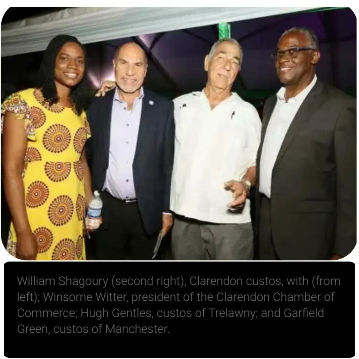 SerenityAdvisor's tweet photo. Congratulations to Custos William Shagoury, 'Chief Supporter' Extraordinaire, on being bestowed with the "Key to May Pen".
Giving is indeed a grace and you have indeed excelled in this grace.
#CustosWilliamShagoury #ClarendonCustos #KeytoMayPen #CivicPride #ParishDevelopment https://t.co/GnYe41TD5E