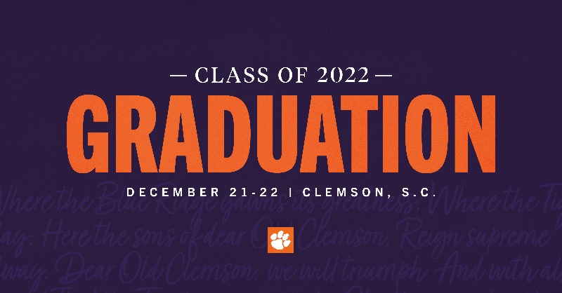 ClemsonUniv's tweet photo. Watch the doctoral hooding and graduation ceremonies live at this link. #ClemsonGraduation