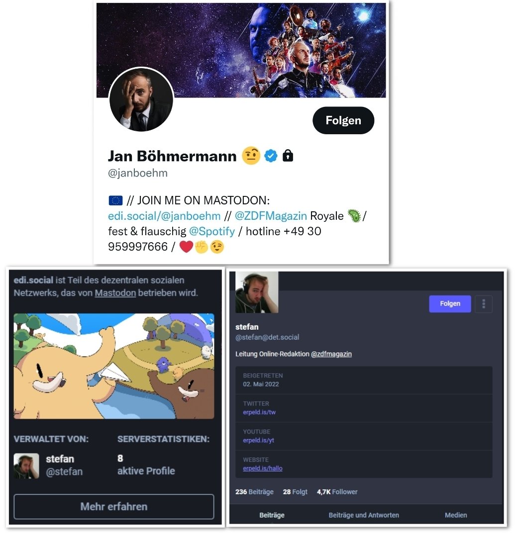 OERRBlog's tweet photo. Der von Jan Böhmermann beworbene #Mastodon Server https://t.co/pPZC8ysrOs wird von Stefan (Leitung Online-Redaktion ZDF Magazin Royale) verwaltet. Dieser kann User ablehnen, sperren lassen und jede private Direktnachricht auf dem Server mitlesen. #ReformOerr #OERRBlog https://t.co/Kk1F9ksHiL