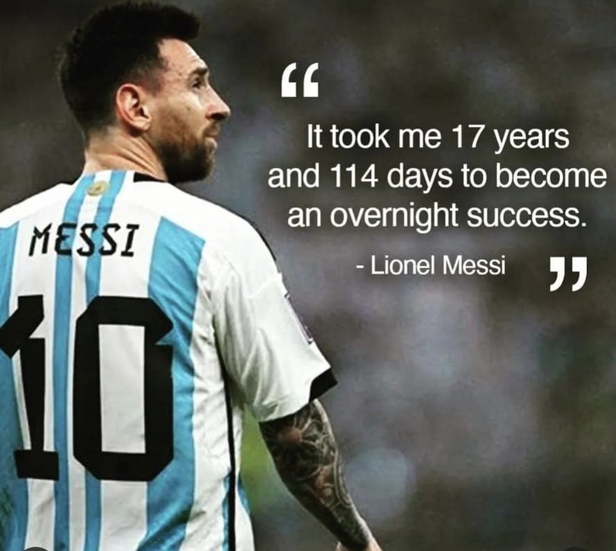 drkkr's tweet image. Success didn’t happen overnight- even for #Messi𓃵
