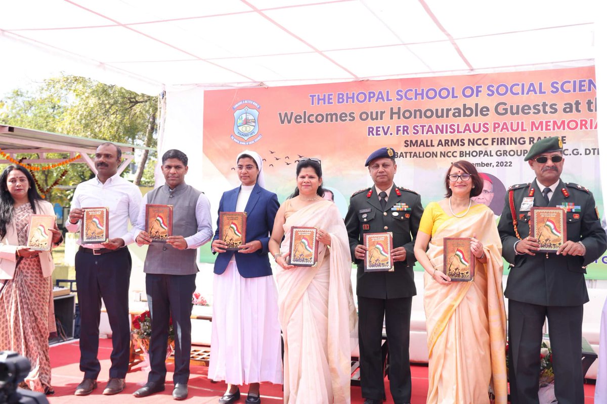 NccDteMPCG's tweet photo. #ADGgvisit
#NCCactivity
Maj Gen Ajay Mahajan, ADG MP&CG Dte inaugurated the .22 firing Rg at BSSS College at Bhopal. Inauguration was followed by a cultural event, group photograph, presentation ceremony and a motivational speech by the chief guest.
@HQ_DG_NCC
@PRODefNgp https://t.co/KRbkAjGybM