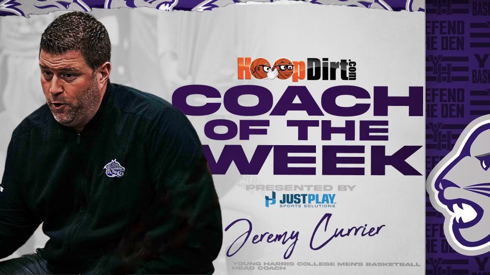 Young Harris College head coach Jeremy Currier has been named <a href="/HoopDirt/">HoopDirt.com</a> NCAA Division II Coach of the Week!

@YoungHarrisMBB went 3-0 last week and with a 10-0 overall record, is off to the best start in program history.