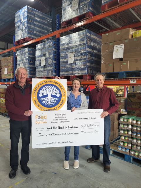 FTNDurham's tweet image. We recently welcomed a couple members from the @UxbridgeRotary Charitable Foundation for a tour of our warehouse and to celebrate their recent donation. They donated $22,500.00!