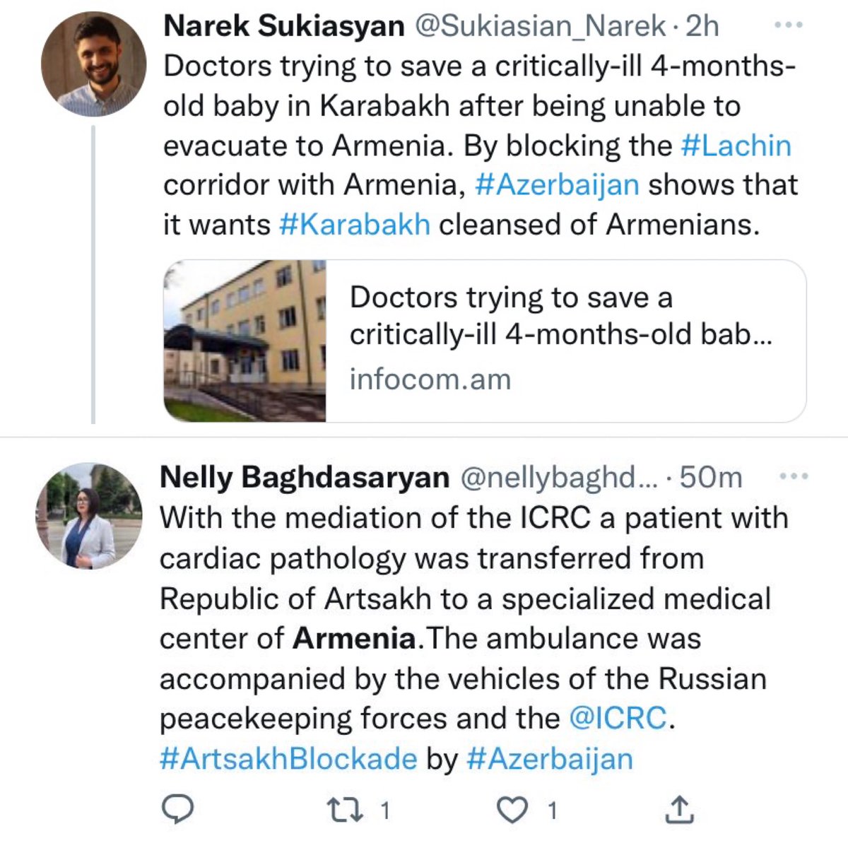 ElmiraHva1's tweet photo. Look at #ArmenianLies. They are revealing their lies themselves 🤣🤣🤣
The corridor is open for ambulances and humanitarian aid. The videos prove it. I am 100% sure that they will try to blame Azerbaijan for everybody who is about die in Khankendi. https://t.co/gWwZ56Je5K