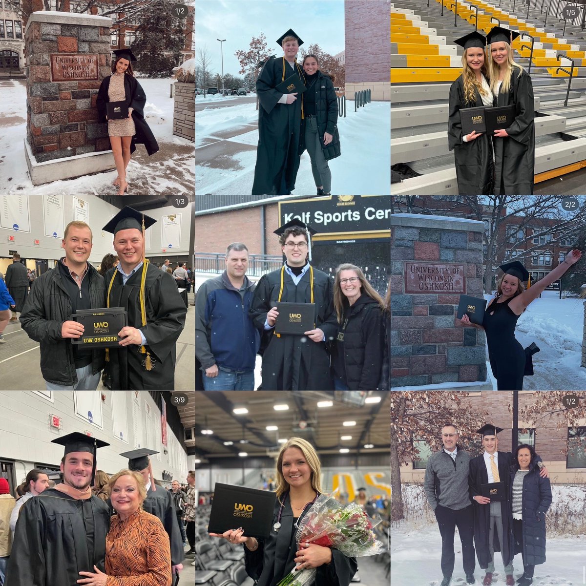 uwoshkosh's tweet photo. The most wonderful time of the year. 💛🖤

#uwograd https://t.co/Cu6p9A6olN